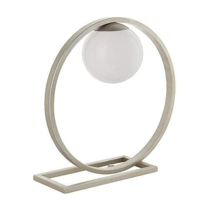 Luna Brushed Silver Table Lamp