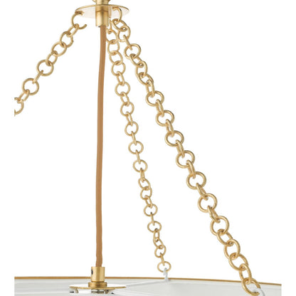 Fenella 5 Light Pendant Gold with Natural Seagrass Shade