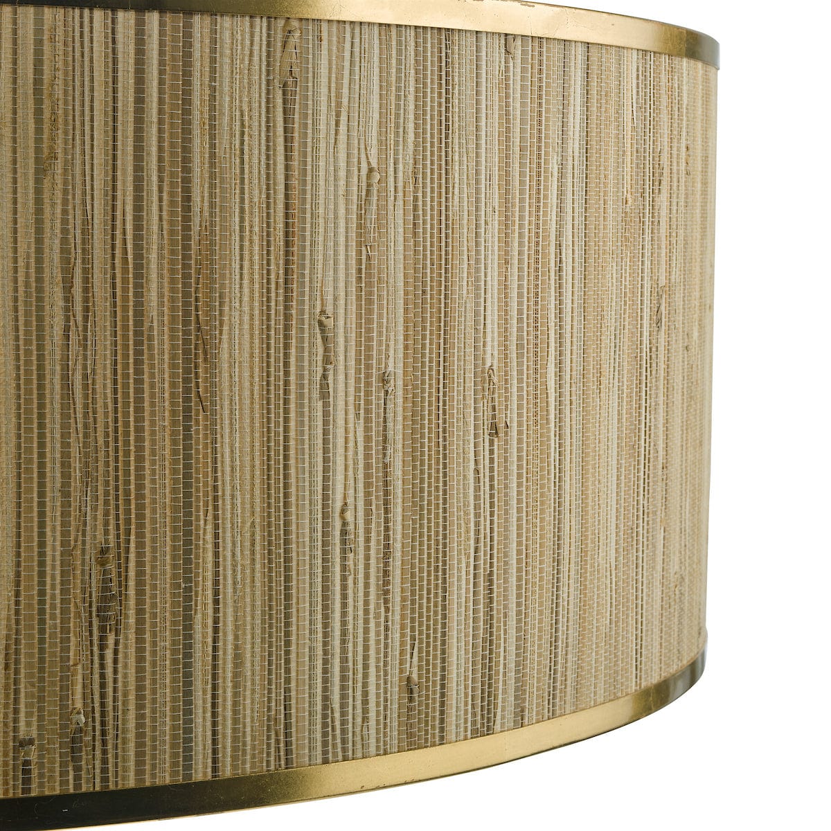 Fenella 8 Light Gold Leaf Pendant with Natural Seagrass Shade