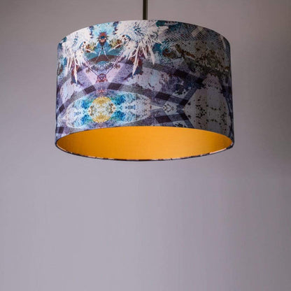 Mairi Helena Scottish Flora & Royalty Gilt Drum Shade