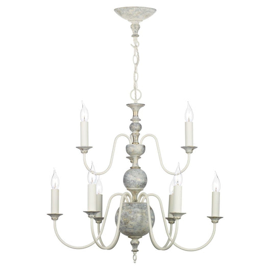 David Hunt Flemish Distressed 9 Light Chandelier