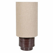 Nut Stoneware Table Lamp with Linen Shade