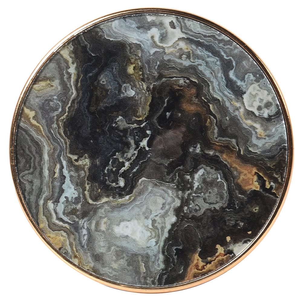 Set of 4 Black Marble Effect Coasters