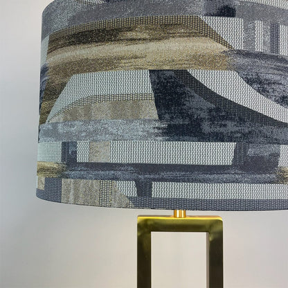 Fitzroy Gold Floor Lamp with Berlin Ochre Lampshade