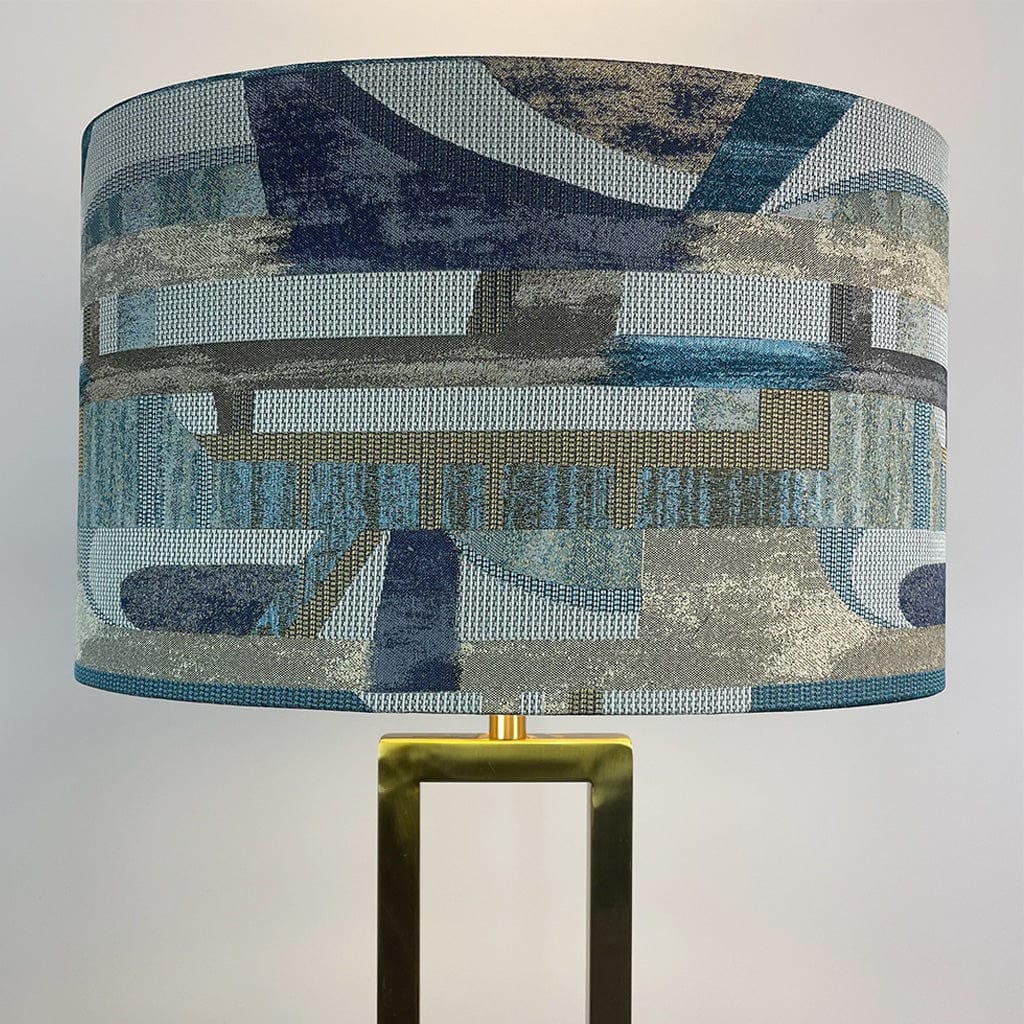 Fitzroy Gold Floor Lamp with Berlin Teal Lampshade