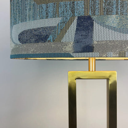 Fitzroy Gold Floor Lamp with Berlin Teal Lampshade