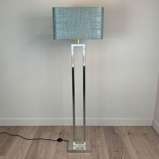 Fitzroy Brushed Steel Floor Lamp with Choice of Shade