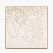Floral Square Canvas with Natural Frame