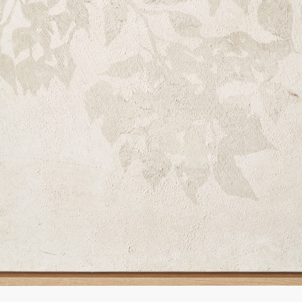 Floral Square Canvas with Natural Frame