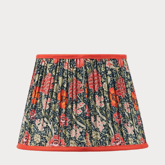 Floressa Red Floral Mushroom Pleat Tapered Shade