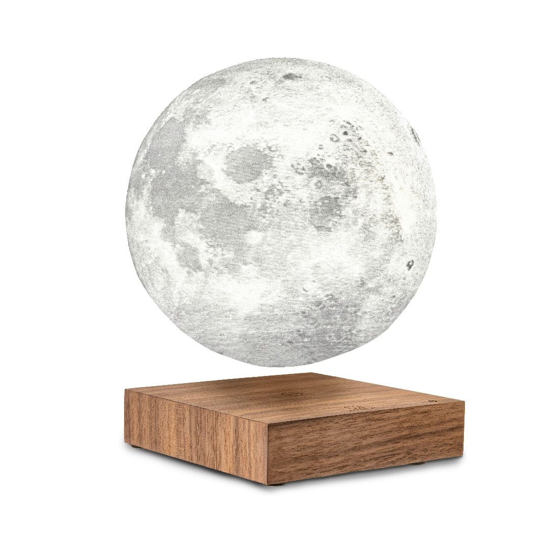 Smart Moon Natural Walnut Wood Lamp