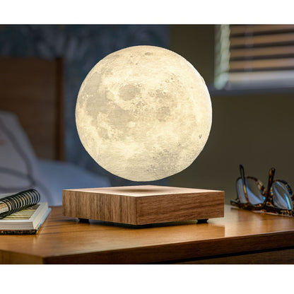 Smart Moon Natural Walnut Wood Lamp