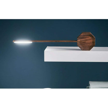 Octagon Walnut One LED Desk Lamp