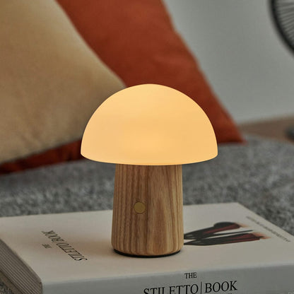 Mini Alice Mushroom Lamp White Ash