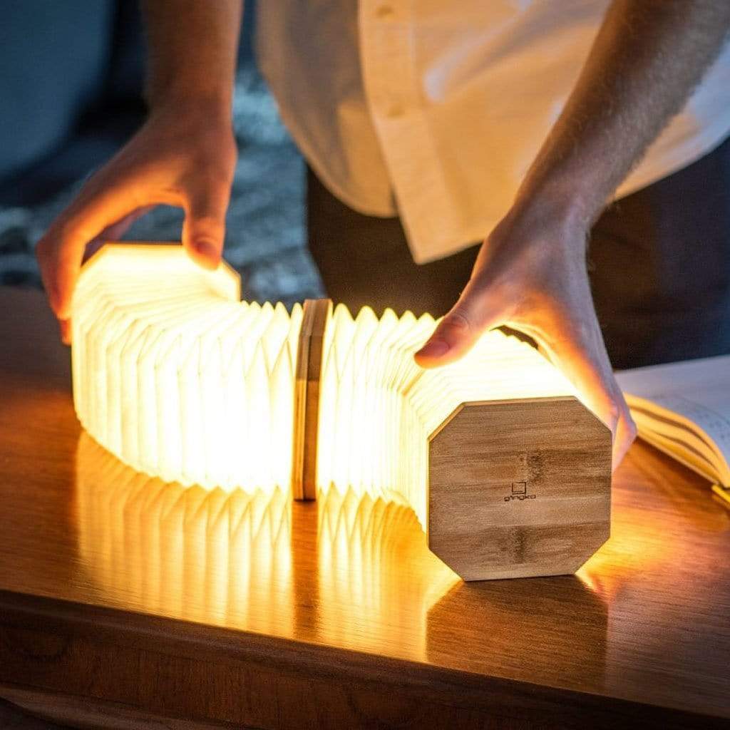 Bamboo Smart Accordion Table Lamp