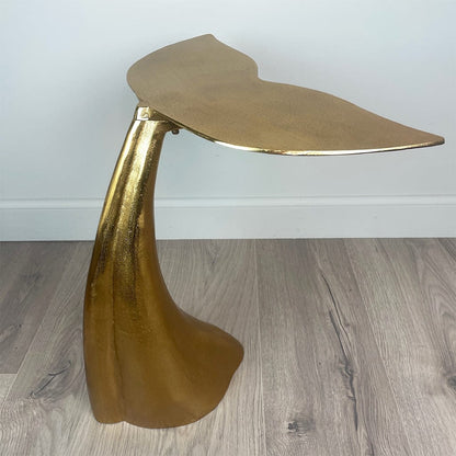 Gold Aluminium Mermaid Tail Side Table