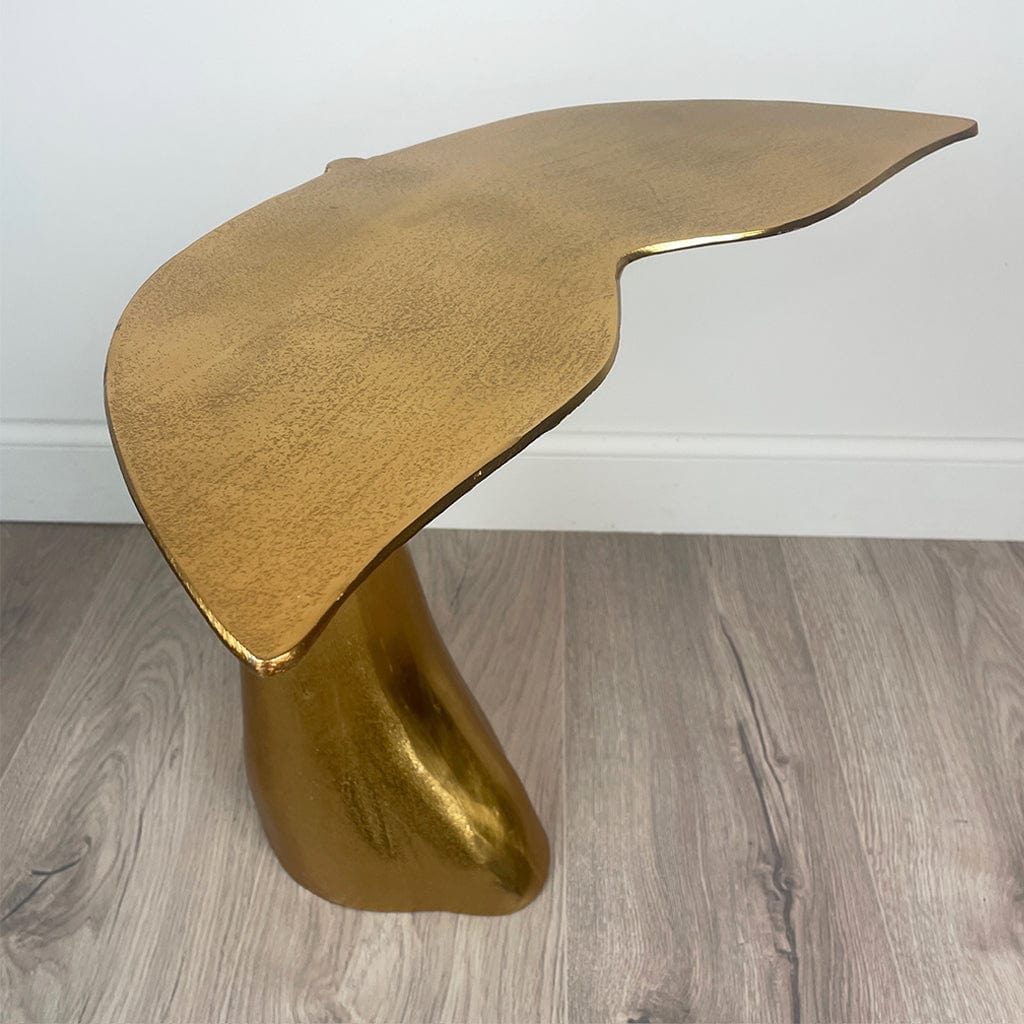 Gold Aluminium Mermaid Tail Side Table