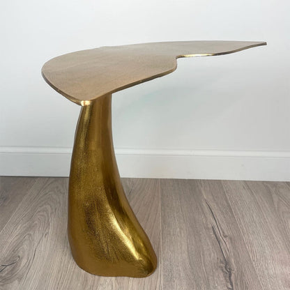 Gold Aluminium Mermaid Tail Side Table