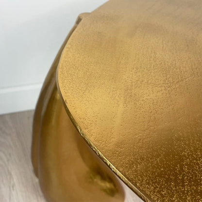 Gold Aluminium Mermaid Tail Side Table