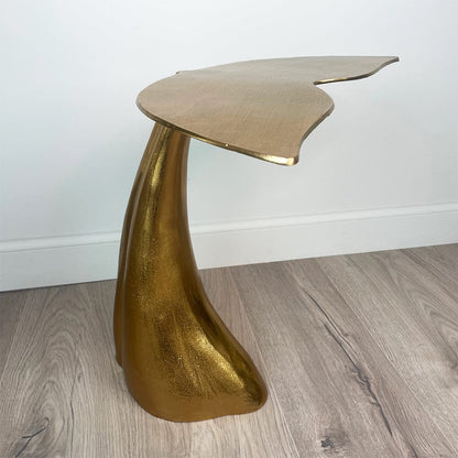 Gold Aluminium Mermaid Tail Side Table