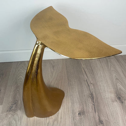 Gold Aluminium Mermaid Tail Side Table