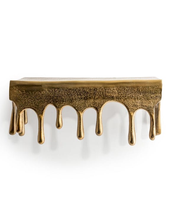 Gold Drip Wall Shelf