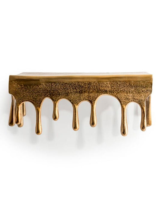 Gold Drip Wall Shelf
