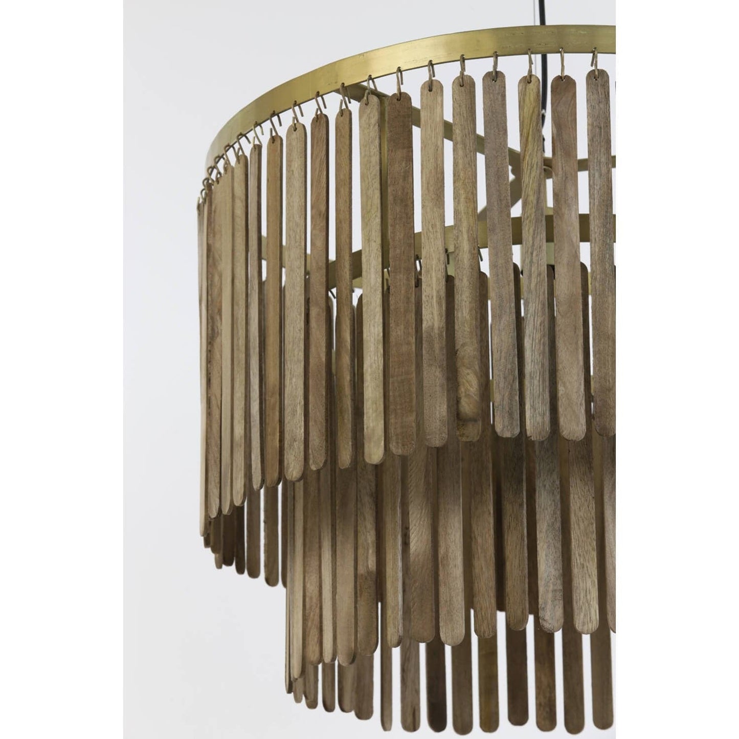 Gularo Wood & Bronze Hanging Pendant