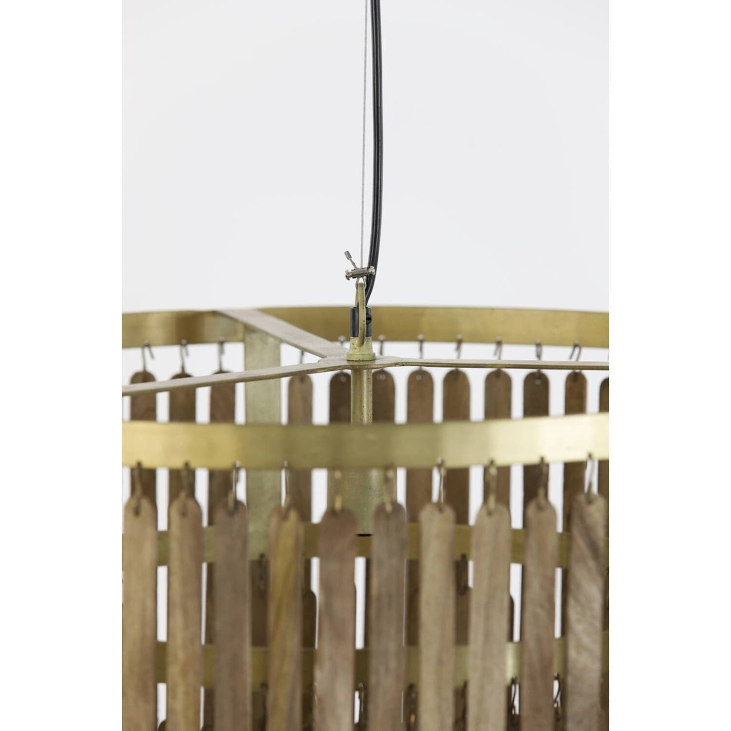 Gularo Wood & Bronze Hanging Pendant