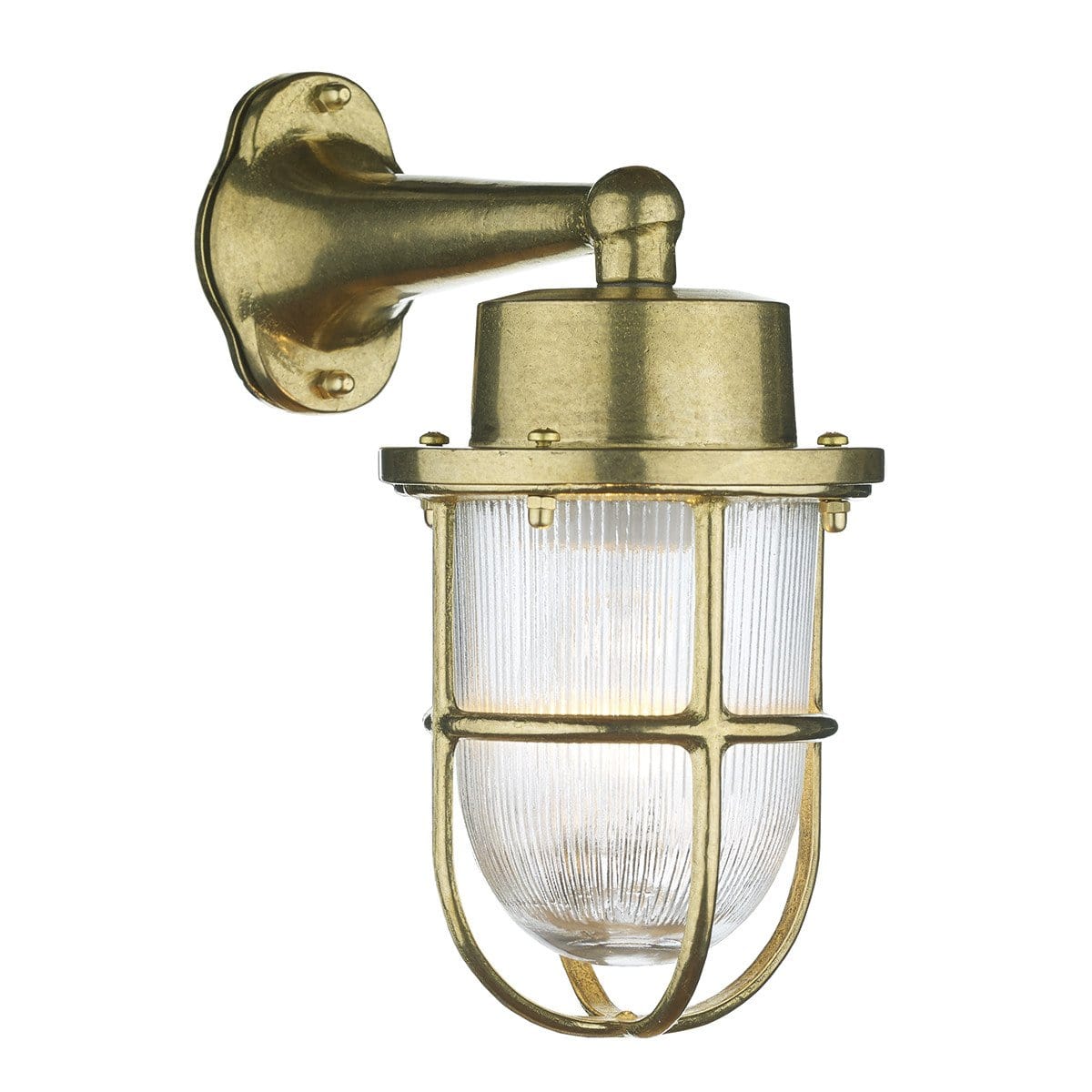 David Hunt Harbour 1 Light Down Wall Light Brass