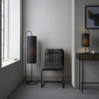 Hoop Matt Black Floor Lamp