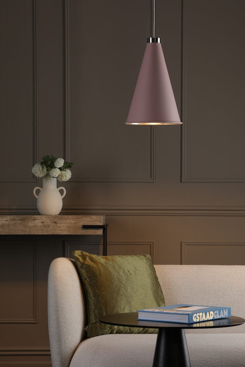 David Hunt Large Blush Pink Hyde Pendant