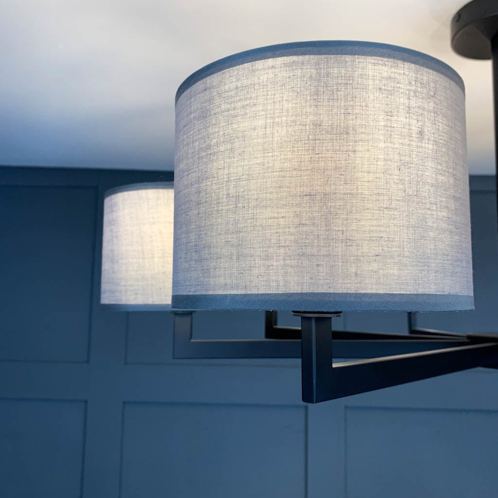 Hallburn Large Matt Black 8 Light Ceiling Fitting