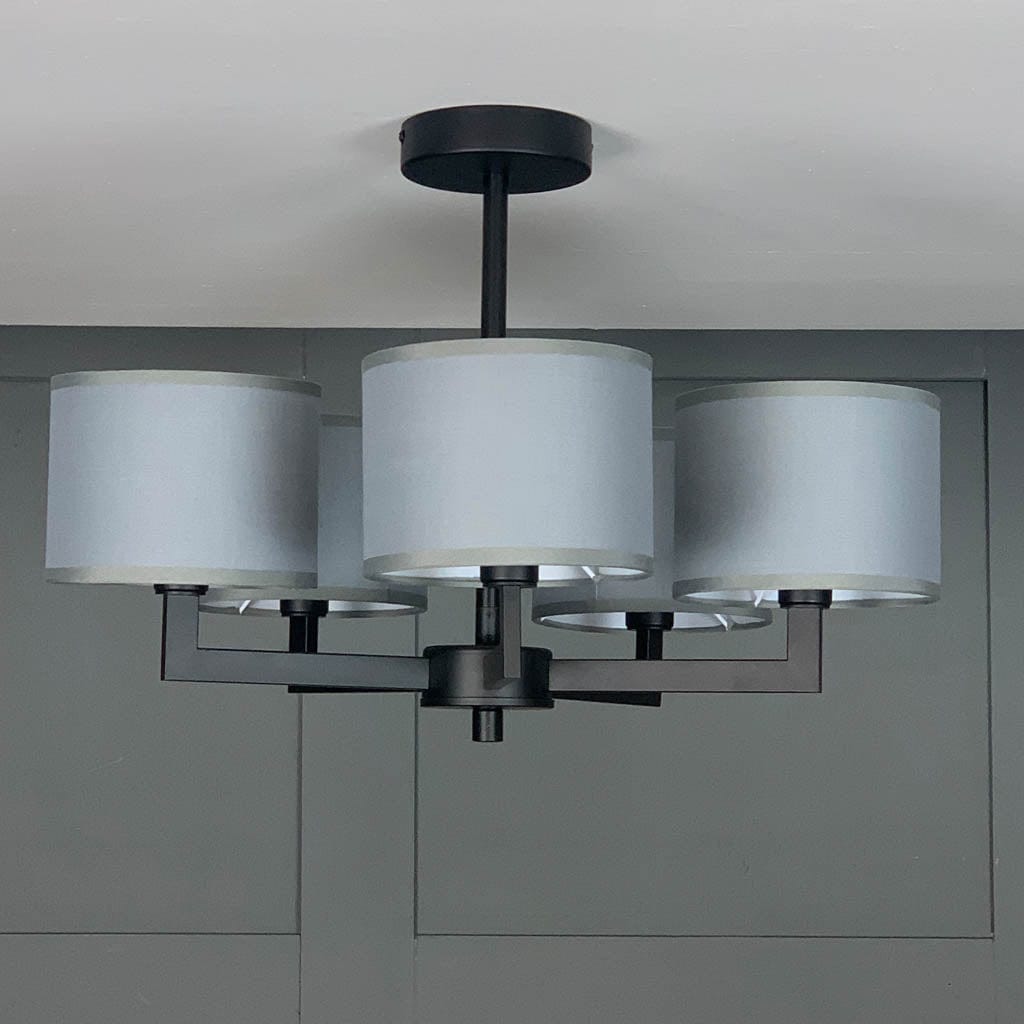 Hallburn Matt Black 5 Light Ceiling Fitting