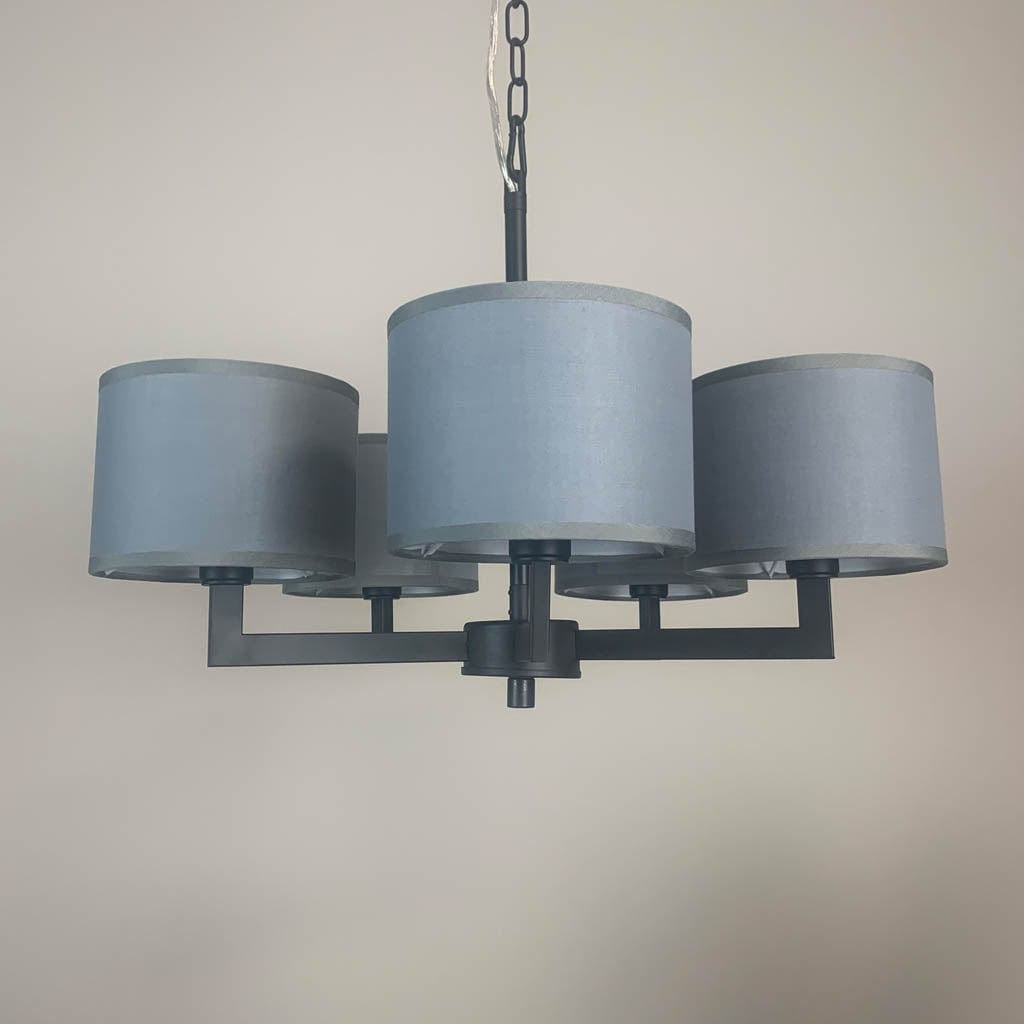 Hallburn Matt Black 5 Light Ceiling Fitting
