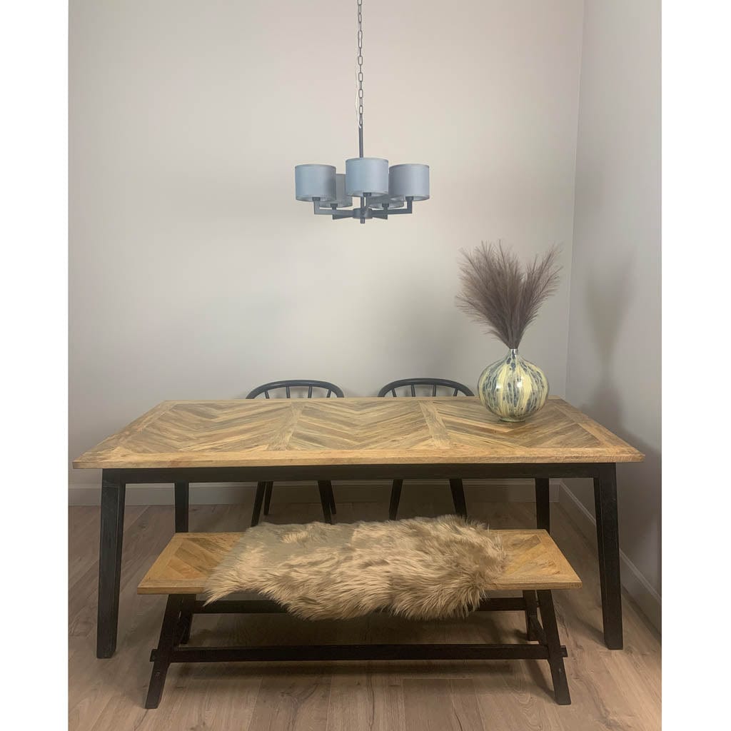 Hallburn Matt Black 5 Light Ceiling Fitting