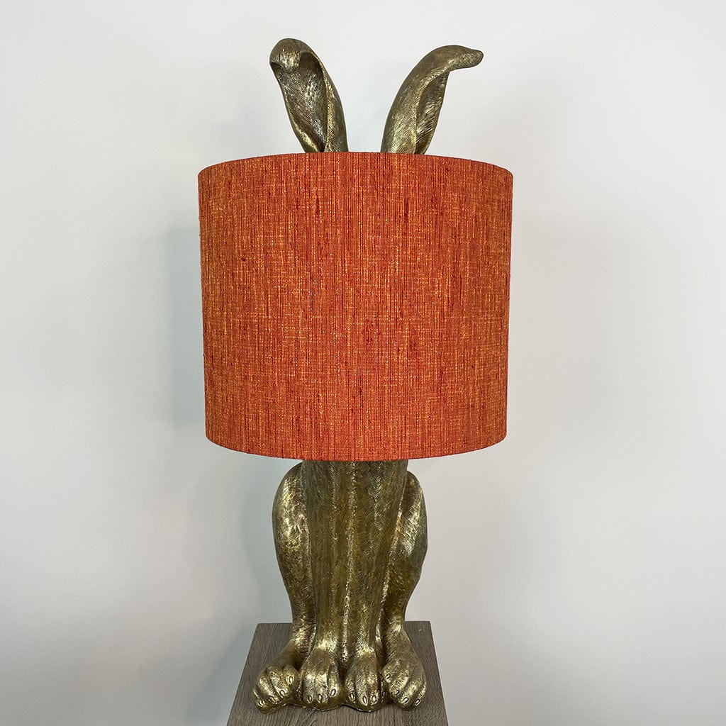 Harvey Hare Antique Brass Table Lamp with Metamorphic Sunset Shade