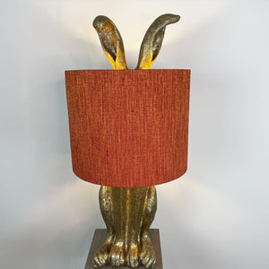 Harvey Hare Antique Brass Table Lamp with Metamorphic Sunset Shade