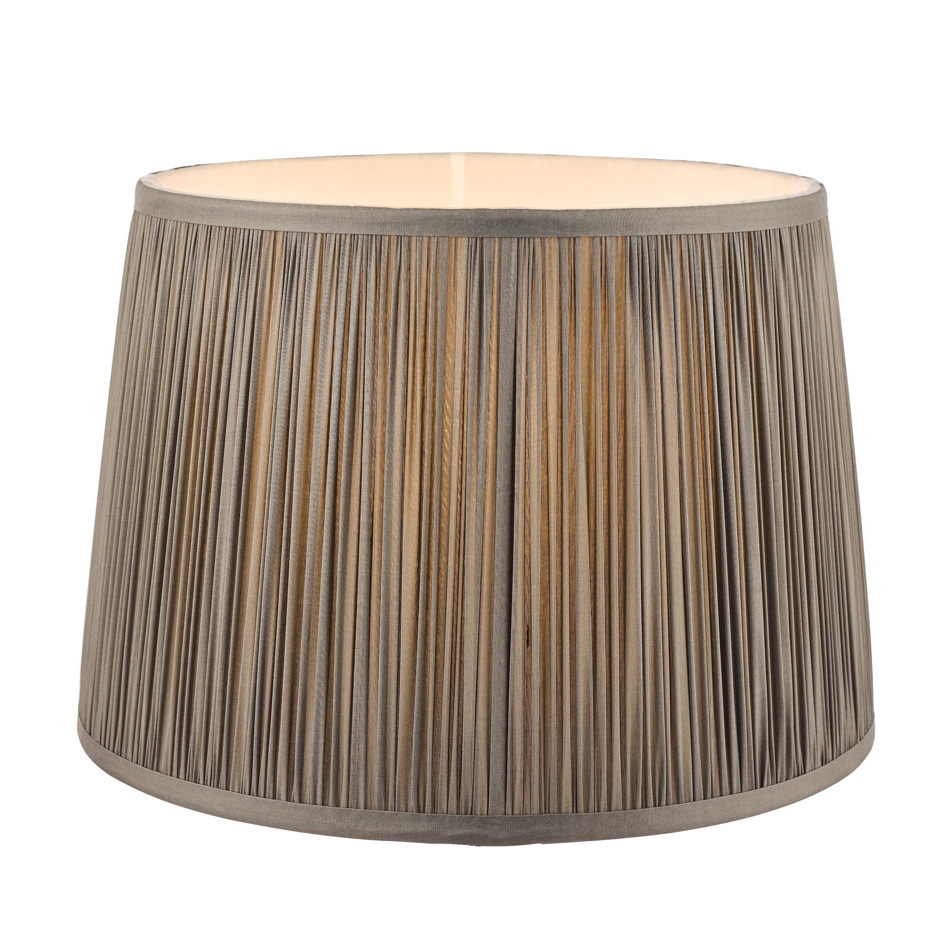 Textured lampshade on a white background