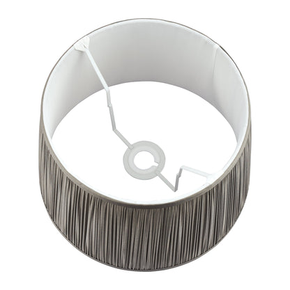 Lampshade with white interior and gray exterior on a white background