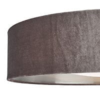 Velda 3 Light Flush Ceiling Light with Mink Velvet Shade