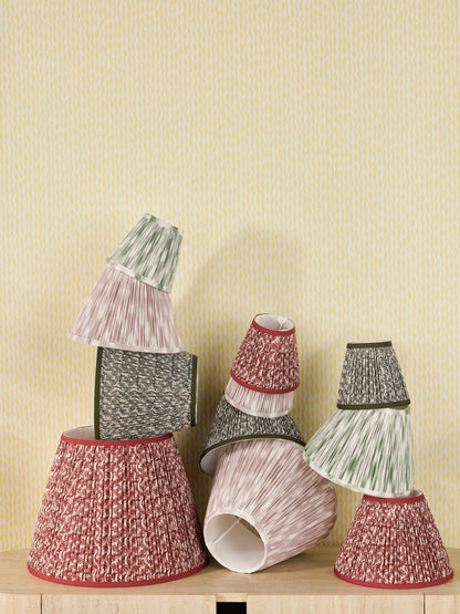 Ikat Taupe Cotton Tapered Shade