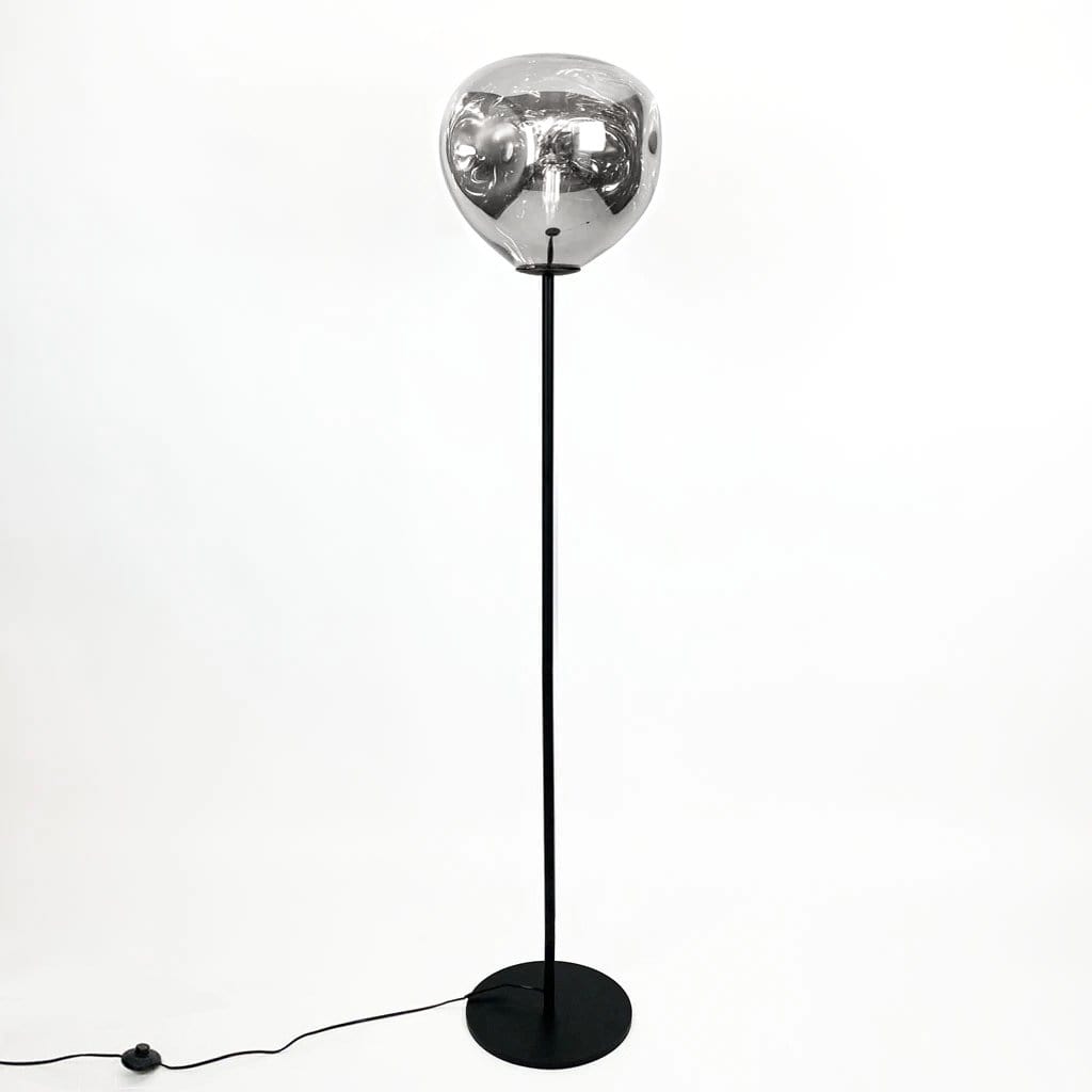 Nina Floor Lamp Chrome Glass/Black