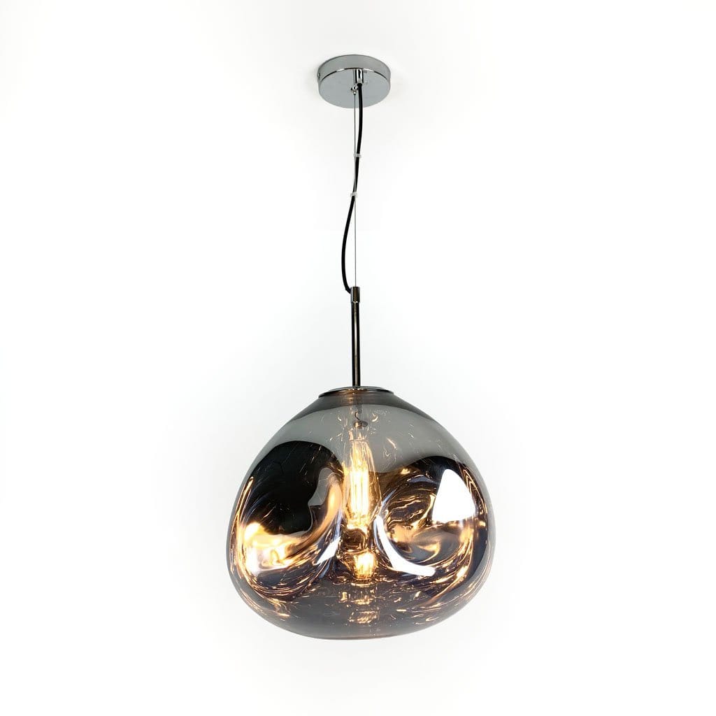 Nina Chrome Glass 1 Light Large Pendant