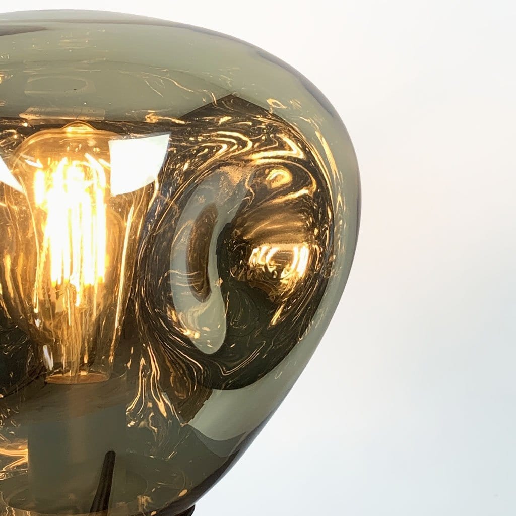 Nina Gold Glass & Black Table Lamp