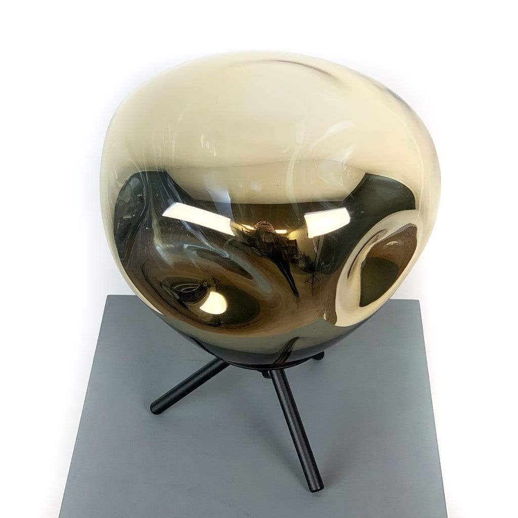 Nina Gold Glass & Black Table Lamp