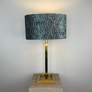 Aura Lacquered Brass Table Lamp with Choice of Oval Shade