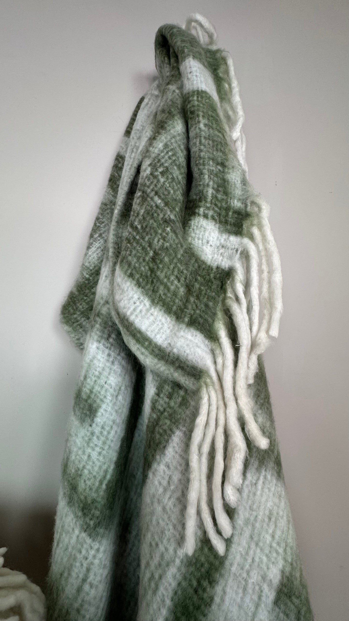 Abstract Olive Lambs Tail Throw