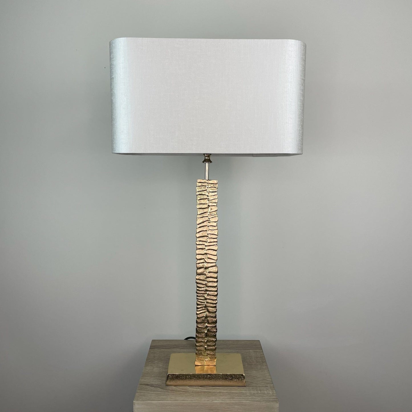 Paperbark Small Opulent Gold Table Lamp with Choice of Rectangle Shade