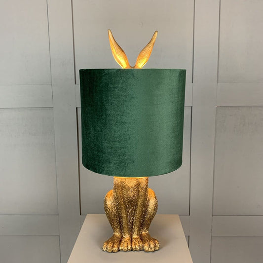 Hopper Gold Table Lamp with Shade